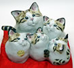 有田焼の置物　猫5匹